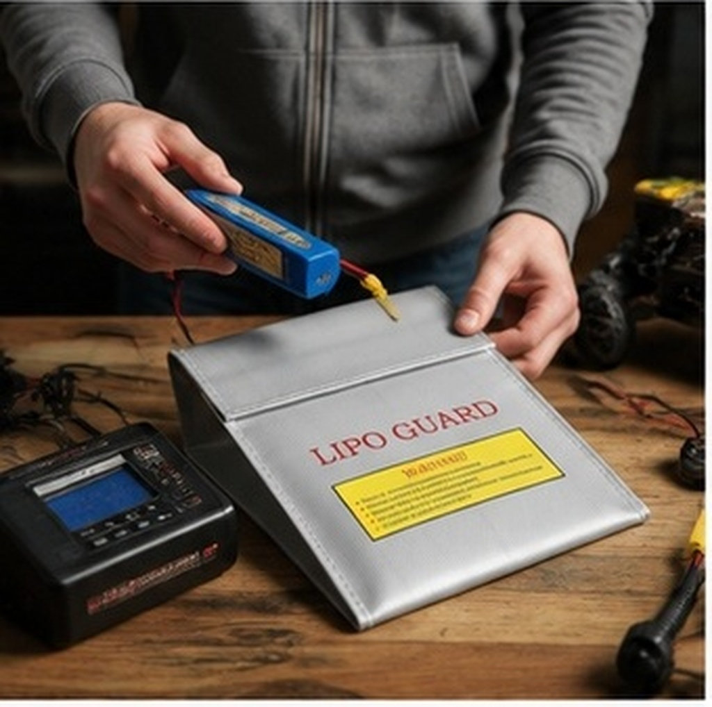 Lipo Battery Fireproof Safety Charge Box - ถุงป้องกันแบตเตอรี่ LiPo สำหรับชาร์จ ป้องกันไฟลุก ขนาด 18x23