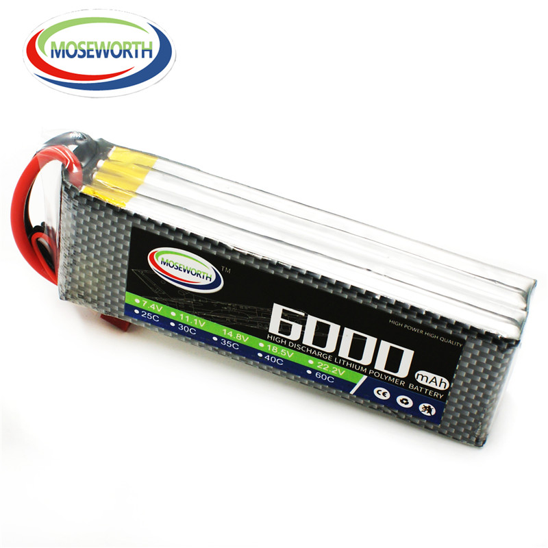 4S 14.8V 6000mAh RC ของเล่นแบต - 4S Lipo Battery 14.8V 6000Mah บทวิจารณ์และราคา